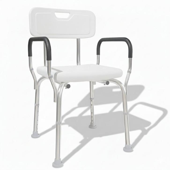 GEASY Douchestoel met Rug- en Armleuningen - Douchekruk, Diversen, Verpleegmiddelen, Verzenden
