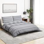 vidaXL Dekbedovertrekset 200x200 cm katoen grijs, Verzenden, Nieuw, Grijs