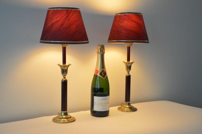 W&B Design - Tafellamp - Linnen, Messing, Metaal - Twee, Antiek en Kunst, Curiosa en Brocante