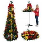Ruhhy Kant en klare opvouwbare kerstboom 180 cm – met gou., Diversen, Kerst, Ophalen of Verzenden, Nieuw