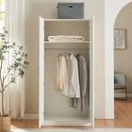 Kledingkast Finning 176x80x52 cm wit [en.casa], Verzenden, Nieuw