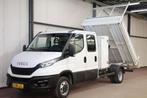 Iveco Daily 35C16 3.0 160PK KIPPER DUBBEL CABINE 3500KG, ABS, Stof, Gebruikt, Euro 6