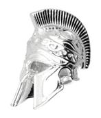 Zilveren Spartaanse helm kettinghanger, Verzenden, Nieuw