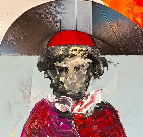 Knut-Peter Hoffmann - cardinal - XL, Antiek en Kunst, Kunst | Schilderijen | Modern