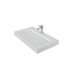 Wastafel BWS Hoya 80x45.5 cm Met Kraangat Mat Wit, Ophalen of Verzenden, Nieuw, Overige typen