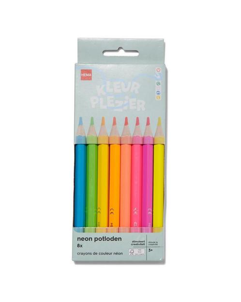 HEMA Kleurpotloden neon - 8 stuks, Hobby en Vrije tijd, Knutselen, Nieuw, Verzenden
