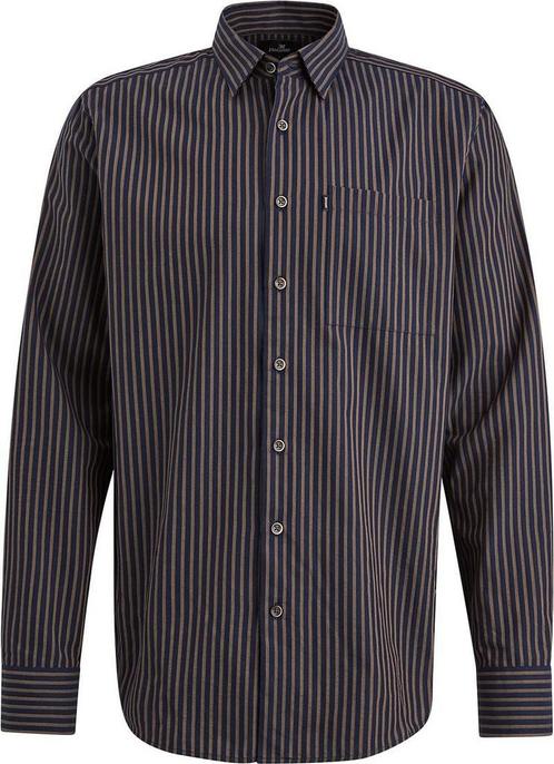 Vanguard Overhemd Strepen Navy Bruin maat XXL Heren, Kleding | Heren, Overhemden, Blauw, Nieuw, Verzenden