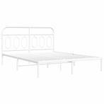 Wit Metaal Bed 150x200 | Retourdeal 55% Korting (bedden), Huis en Inrichting, Slaapkamer | Bedden, Wit, Ophalen of Verzenden, Metaal