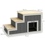 TRUUSK 2-in-1 Hondentrap Kattentrap Met Hol - 3 Treden - Hou, Dieren en Toebehoren, Konijnen