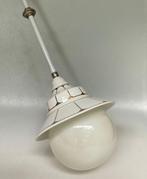 Hangende plafondlamp - Porselein, Staal - Art-deco design