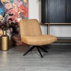 Fauteuil Joey - Geweven stof - Okergeel, Verzenden, Nieuw
