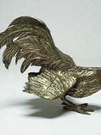 sculptuur, Combat de coqs - 12 cm - zilveren metaal, Antiek en Kunst