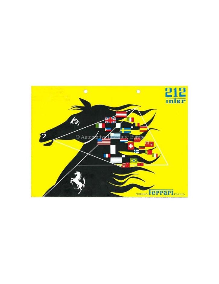 1953 FERRARI 212 INTER BROCHURE ENGELS, Boeken, Auto's | Folders en Tijdschriften, Ferrari