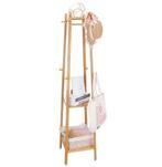 Bamboe Kapstok met 3 Planken en 8 Haken – Vrijstaand, Verzenden, Nieuw