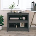 vidaXL Boekenkast 80x35x68 cm massief grenenhout grijs, Verzenden, Nieuw, 50 tot 100 cm, Minder dan 100 cm