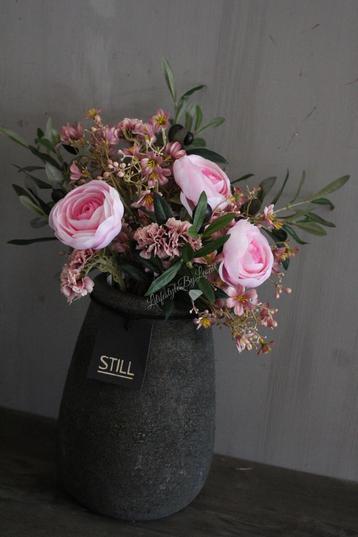 Zijden boeketje Pink ranonkel beschikbaar voor biedingen
