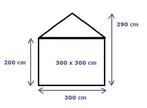 Classic Plus Party-tent PVC 3x3x2 mtr in Wit-Grijs, Verzenden, Nieuw