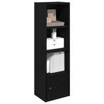 vidaXL Boekenkast 31x24x102 cm bewerkt hout zwart, Huis en Inrichting, Verzenden, Nieuw, Overige houtsoorten