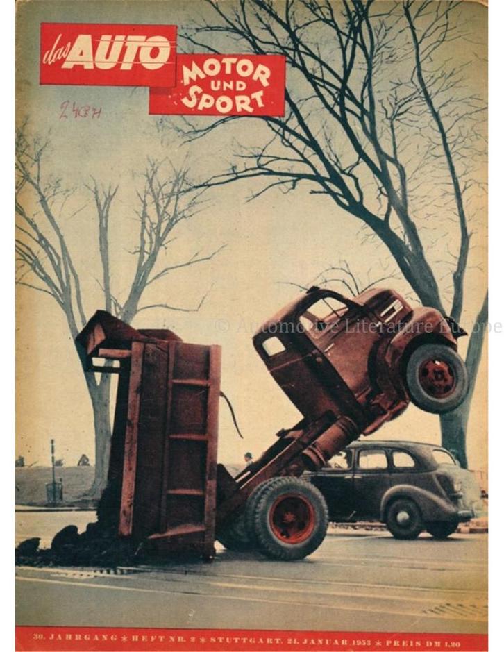 1953 DAS AUTO MOTOR UND SPORT MAGAZINE 02 DUITS, Boeken, Auto's | Folders en Tijdschriften