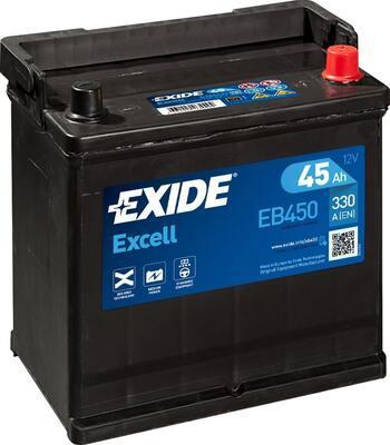 Exide Excell accu | EB450 | 12V 45Ah, Auto-onderdelen, Accu's en Toebehoren, Ophalen of Verzenden