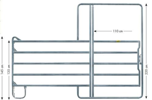 Pony paneelhek-5 met poort, 3,00 x 2,20 mtr., Dieren en Toebehoren, Paarden en Pony's | Overige Paardenspullen, Nieuw, Ophalen of Verzenden
