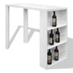 Design Bartafel met Wijnrek | Wit | Retourdeal | 47% korting, Huis en Inrichting, Tafels | Statafels, Ophalen of Verzenden, Nieuw
