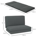TRUUSK Vloersofa 3-in-1 Opvouwbaar Slaapbank Met Fluweelacht, Verzenden, Nieuw