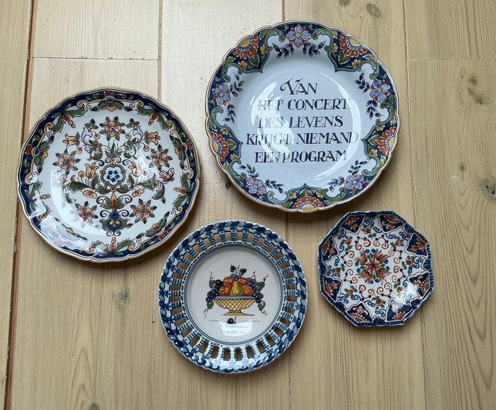 Tichelaar Makkum, Altena & Krooyenga, Makkum - Wandbord (4), Antiek en Kunst, Antiek | Glas en Kristal