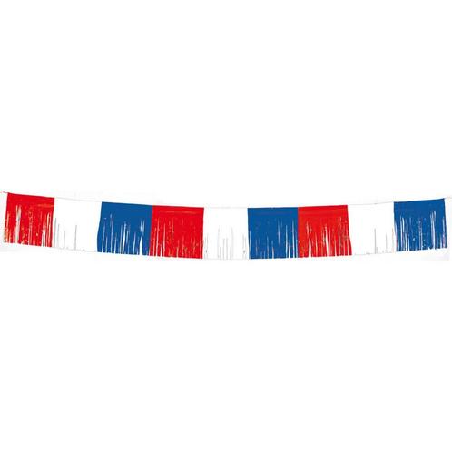 Rood Wit Blauw Slinger Franje XL 5m, Hobby en Vrije tijd, Feestartikelen, Nieuw, Verzenden