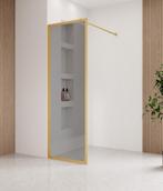 Douchewand Georgia 60 x 200 cm Goud – Inloopdouche 8 mm, Doe-het-zelf en Verbouw, Verzenden, Nieuw, Douche