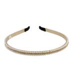 Haarband Diadeem Parel Strass Wit Goud, Nieuw