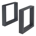 Stalen onderstel Makers set van 2 tafelpoot 43x40 cm zwart [, Verzenden, Nieuw