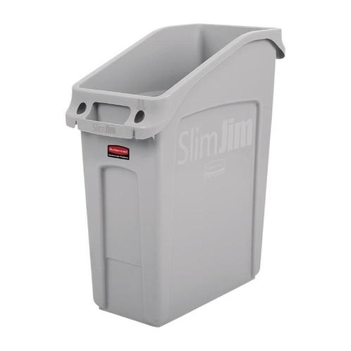 Rubbermaid Slim Jim afvalbak grijs 49L, Huis en Inrichting, Keuken | Keukenbenodigdheden, Verzenden