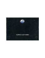 1993 ALPINE A610 TURBO BROCHURE FRANS, Nieuw, Author