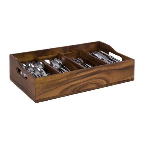 Bestekbak | Acaciahout | 510x280x130mm APS, Zakelijke goederen, Horeca | Keukenapparatuur, Nieuw in verpakking, Verzenden