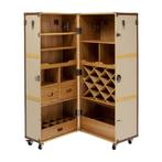 *WOONWINKEL* Kare Design Venezia Wijnkast Koffer Op Wielen, Huis en Inrichting, Woonaccessoires | Wijnrekken, Verzenden, Nieuw