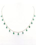 Halsketting - 18 karaat Geel goud - 4.29ct. tw. Smaragd -, Nieuw