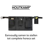 Houtkamp Leren Horeca Schort voor bevestiging aan Riem Zwart, Verzenden