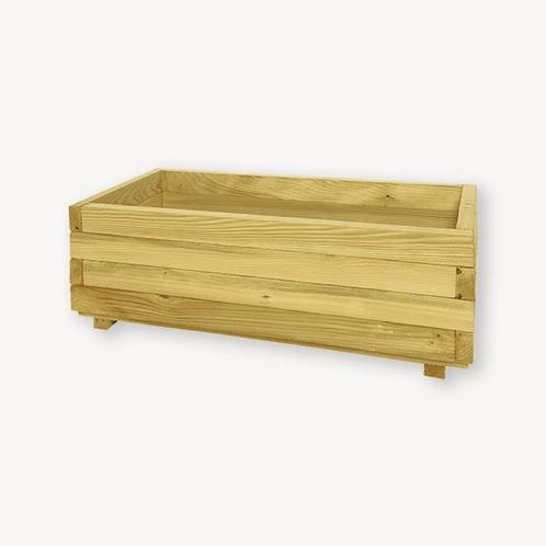 Bloembak rechthoek | vuren geïmp. | 25x82x34 cm, Tuin en Terras, Bloembakken en Plantenbakken, Nieuw, Hout, Tuin, Ophalen of Verzenden