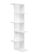 Wit Zigzag Hoekrek Wandplank 6 Lagen – 37x37x140 cm Kast, Huis en Inrichting, Verzenden, Nieuw