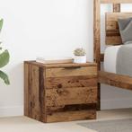 vidaXL Bed kast met lade 2 pcs Oudhout 40 x 39 x 40cm, Minder dan 45 cm, Verzenden, Nieuw, Minder dan 55 cm