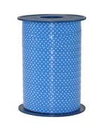 Krullint met stippen Blauw - 10mm, Ophalen of Verzenden, Nieuw, Overige typen