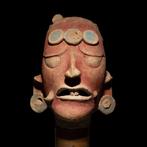 Maya Terracotta Hoofd van een sculptuur. 400 - 600 AD. 19,5