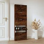 vidaXL Schoenenkast 59x17x169 cm bewerkt hout gerookt, Verzenden, Nieuw
