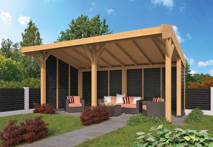 Douglas kapschuur 600x390cm incl bouwtekening, Tuin en Terras, Overkappingen, Nieuw, Tuinpaviljoen, Verzenden