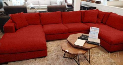 U-Bankstel Sloterdijk - loungebanken - Rood, Huis en Inrichting, Banken | Sofa's en Chaises Longues, Nieuw, Stof