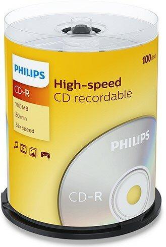 Philips CD-R 700 MB 100 stuks, Computers en Software, Beschrijfbare discs, Nieuw, Verzenden
