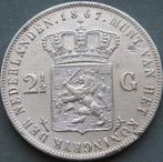 Nederland. Willem III. 2 1/2 Gulden 1867 (Zonder