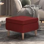 vidaXL Kruk met houten poten stof wijnrood, Huis en Inrichting, Stoelen, Verzenden, Nieuw, Rood