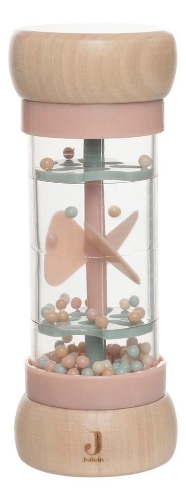 Jollein Lovely Birds Houten Regen Rammelaar 039-001-67104, Kinderen en Baby's, Speelgoed | Babyspeelgoed, Rammelaar, Nieuw, Verzenden